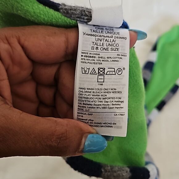 Gap Boy's Winter Trapper Hat With Faux Fur Trim & Scarf One Size Small Blue/Gray - Picture 10 of 16